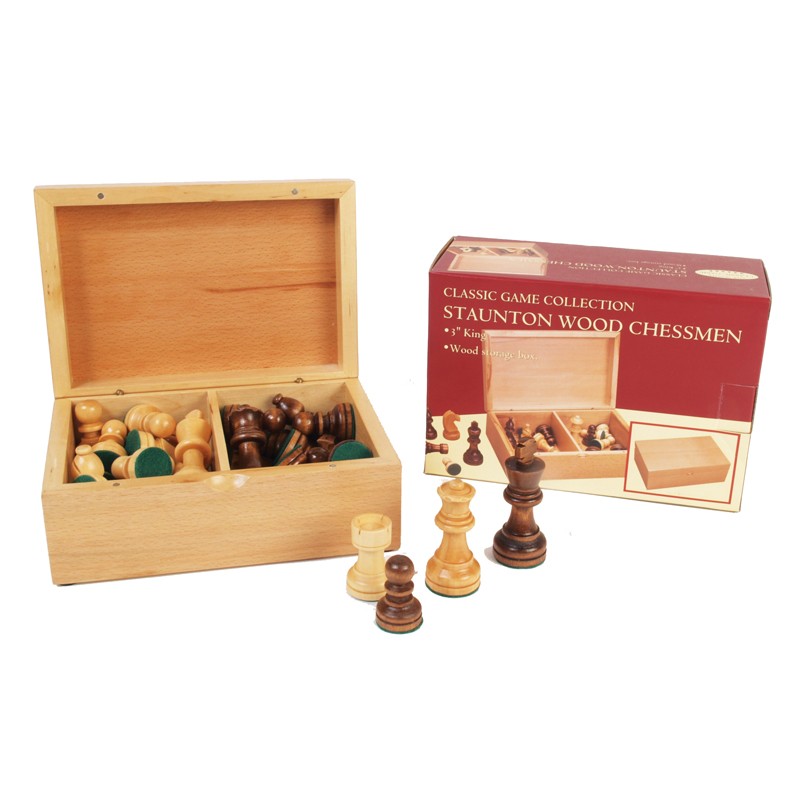 Chessmen 3"King with Storage Box