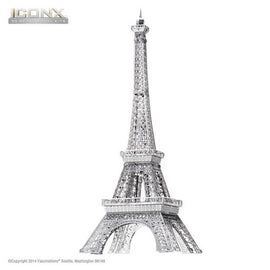 Detailed model of the iconic Eiffel Tower crafted from intricate metal sheets, showcasing precision design and fine craftsmanship. Perfect for DIY enthusiasts and lovers of architectural landmarks.