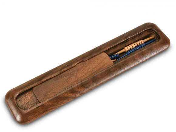 Burl Walnut Travel Cribbage game by Heartwood Creations. The game features a beautifully crafted walnut board with a smooth finish, integrated storage for pegs, and an elegant design perfect for travel.