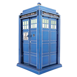 Metal Earth DIY model kit of the TARDIS from Dr. Who, featuring intricate metal sheets that can be assembled into the iconic blue police box. Ideal for fans and hobbyists who enjoy crafting detailed replicas.
