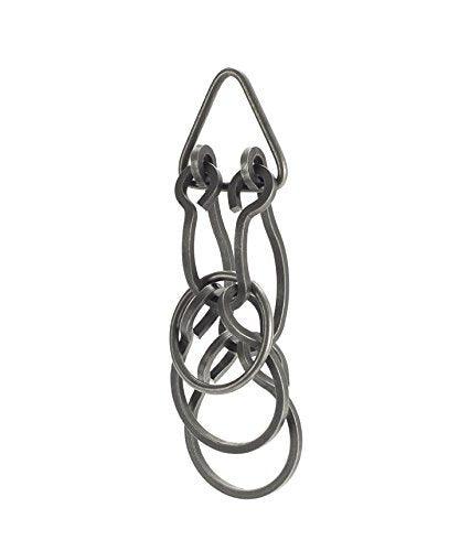 Collaborative Effort Tavern Pu by Tucker Jones House is a unique mechanical puzzle featuring interlocking rings designed to challenge problem-solving skills. Perfect for puzzle enthusiasts, this intricate design showcases quality craftsmanship and a modern aesthetic.