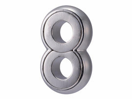 The Cast Infinity mechanical puzzle by Hanayama features a sleek, interlocking design shaped like the number eight. It is made from high-quality metal with a polished finish, presenting a challenge for puzzle enthusiasts. This intricate piece invites users to solve its engaging mechanism, perfect for enhancing cognitive skills and providing hours of entertainment.