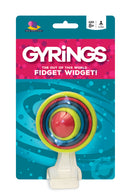 GYRiNGS by Brainwright is a colorful fidget toy featuring multiple concentric rings in vibrant colors. Designed for ages 8 and up, it promotes sensory engagement and stress relief.