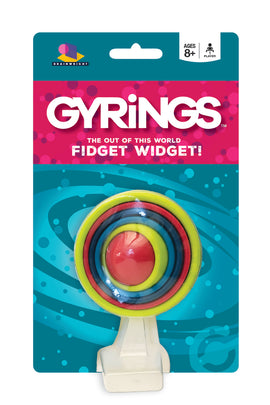 GYRiNGS by Brainwright is a colorful fidget toy featuring multiple concentric rings in vibrant colors. Designed for ages 8 and up, it promotes sensory engagement and stress relief.