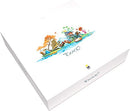 The game Tokaido by Passport Game Studios features a beautifully illustrated box showcasing serene landscapes, travelers, and cultural elements from Japan. The artwork captures the essence of a journey along the Tokaido road, offering a glimpse of the adventures to come within the game.
