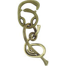 The Cast Enigma mechanical puzzle by Hanayama features intricately intertwined metal pieces with a vintage bronze finish. The puzzle showcases a complex design with loops and curves, inviting users to explore its challenge.