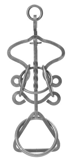 Tri Again Tavern Puzzle, a unique mechanical puzzle designed by Tucker Jones House. The puzzle features an intricate arrangement of metal loops and twists, showcasing handcrafted artistry, perfect for enhancing problem-solving skills and providing hours of entertainment.