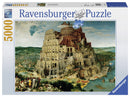 The Tower of Babel 5000-piece jigsaw puzzle by Ravensburger, featuring a stunning artwork depicting the legendary tower and surrounding landscape, ideal for puzzle enthusiasts seeking a challenging and engaging activity.