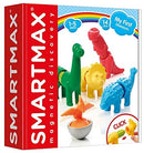 My First Dinosaurs by Smart Toys & Games features colorful, magnetic dinosaur figures designed for children aged 1-5 years. The set includes 14 pieces, allowing toddlers to explore shapes, colors, and imaginative play while developing their motor skills. The playful design encourages hands-on interaction and creativity.