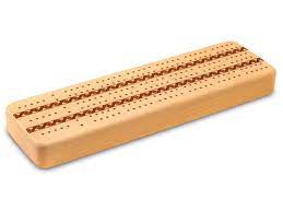 Heartwood Creations Maple Inlay 3 Track game designed for quality gameplay. The wooden board features fine maple inlay work and three scoring tracks, perfect for family game nights or gatherings.