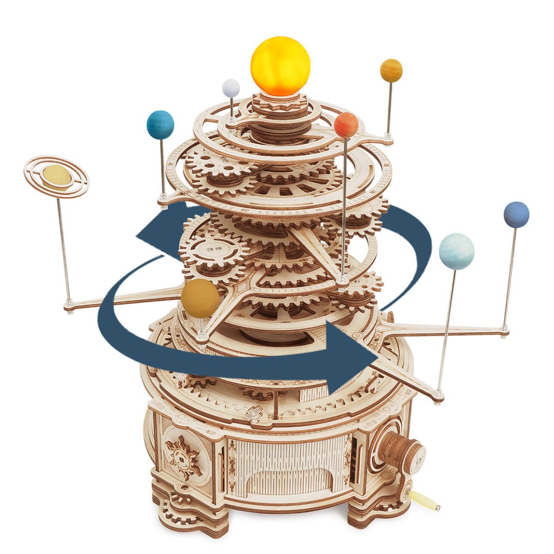 Solar System Model Puzzle Curious Discovery Solar System Model Kit by Robotime | EurekaPuzzles