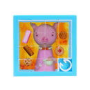The Tiny Tile Puzzle by House of Marbles features a vibrant image of a cute pink pig with a bow tie surrounded by various sweet treats. The puzzle consists of multiple colorful tiles arranged in a square, inviting users to rearrange them to complete the picture. Ideal for enhancing problem-solving skills and providing fun for all ages.