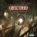 The game 'Obscurio' by Libellud features a mysterious library scene with characters exploring. The box art showcases a grand, elaborately designed space filled with books, inviting players into a captivating adventure.