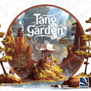 Tang Garden is a beautifully illustrated board game by Thundergryph Games, featuring stunning artwork of serene landscapes with pagodas, mountains, and lush greenery. The design includes elements like deer and a tranquil water scene, ideal for strategic play and immersive experiences.