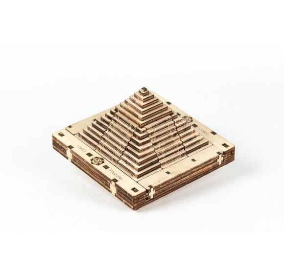 The Pyramido Puzzle Box Kit features a beautifully designed pyramid-shaped wooden puzzle with several layers of tiers. Made from high-quality materials, this DIY kit provides a rewarding challenge as you assemble each tier to form a complete pyramid. Perfect for puzzle enthusiasts and DIY lovers alike, it combines creativity and problem-solving skills.