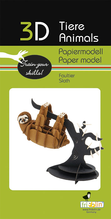 3D Paper Model Sloth
