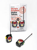 Two small walkie talkies from Playmaker, designed for kids. The packaging highlights features like a 100-foot range and flexible antennas. Ideal for communication in various settings.