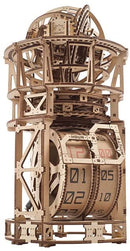 The UGears 3D Sky Watchtower Tourbillion Table Clock is a beautifully crafted DIY mechanical model made from high-quality wood. The intricate design features rotating gears and a sophisticated time display with both hour and minute rollers. Perfect for enthusiasts of mechanical puzzles, this kit combines artistry with engineering, providing an engaging building experience.