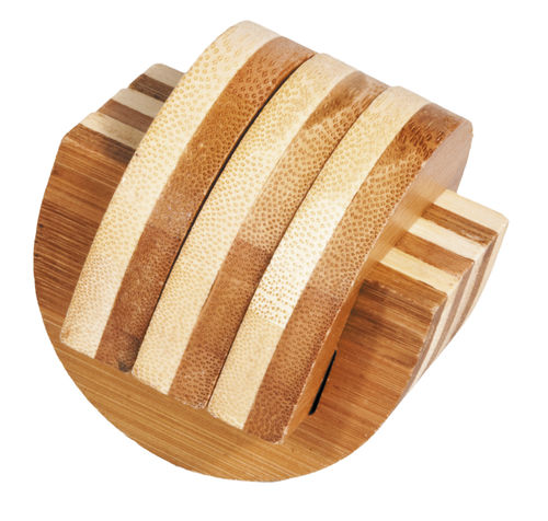 Clamps Puzzle by fridolin is an engaging mechanical puzzle featuring intricately crafted bamboo pieces interlocked in a circular formation. Designed for problem solvers, this puzzle challenges users to decipher how to separate and reassemble the pieces, providing hours of entertainment and mental stimulation. Its eco-friendly materials and unique design make it a perfect gift for puzzle enthusiasts and DIY lovers.