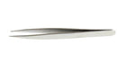 Precision sharp pointed tweezers made of stainless steel, featuring a sleek and ergonomic design. Ideal for delicate tasks such as crafting, makeup application, and electronic repairs.