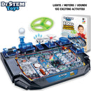 Dr. STEM Toys Circuit Science 100+ DIY kit featuring an interactive circuit board with lights, motors, and sounds. Includes a comprehensive activity book showcasing 100 exciting science projects suitable for ages 8 and up.