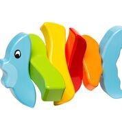 What'zit Fish by The Original Toy Company is a colorful, segmented fish toy designed for interactive play. It features vibrant, bendable segments that allow young children to explore their creativity and motor skills while manipulating the fish into various shapes.