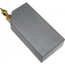 Aluminum Feuerzeug Puzzle by Jean-Claude Constantin, a sleek mechanical puzzle that resembles a lighter, featuring a flat gray metallic body with a gold tip. Ideal for puzzle enthusiasts and collectors.