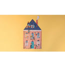 A colorful 36-piece reversible jigsaw puzzle titled 'Welcome to My Home' from Londji, depicting a playful and cheerful house scene, complete with figures, balloons, and a bright yellow background.