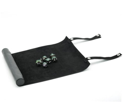 Black Roll Up Leatherette Dice Mat