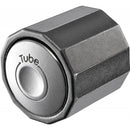The Cast Tube by Hanayama is a metal mechanical puzzle shaped like a hexagonal nut with a smooth, circular button labeled 'Tube' on one face. This puzzle challenges users to discover the mechanism for disassembly and reassembly, enhancing critical thinking and problem-solving skills.