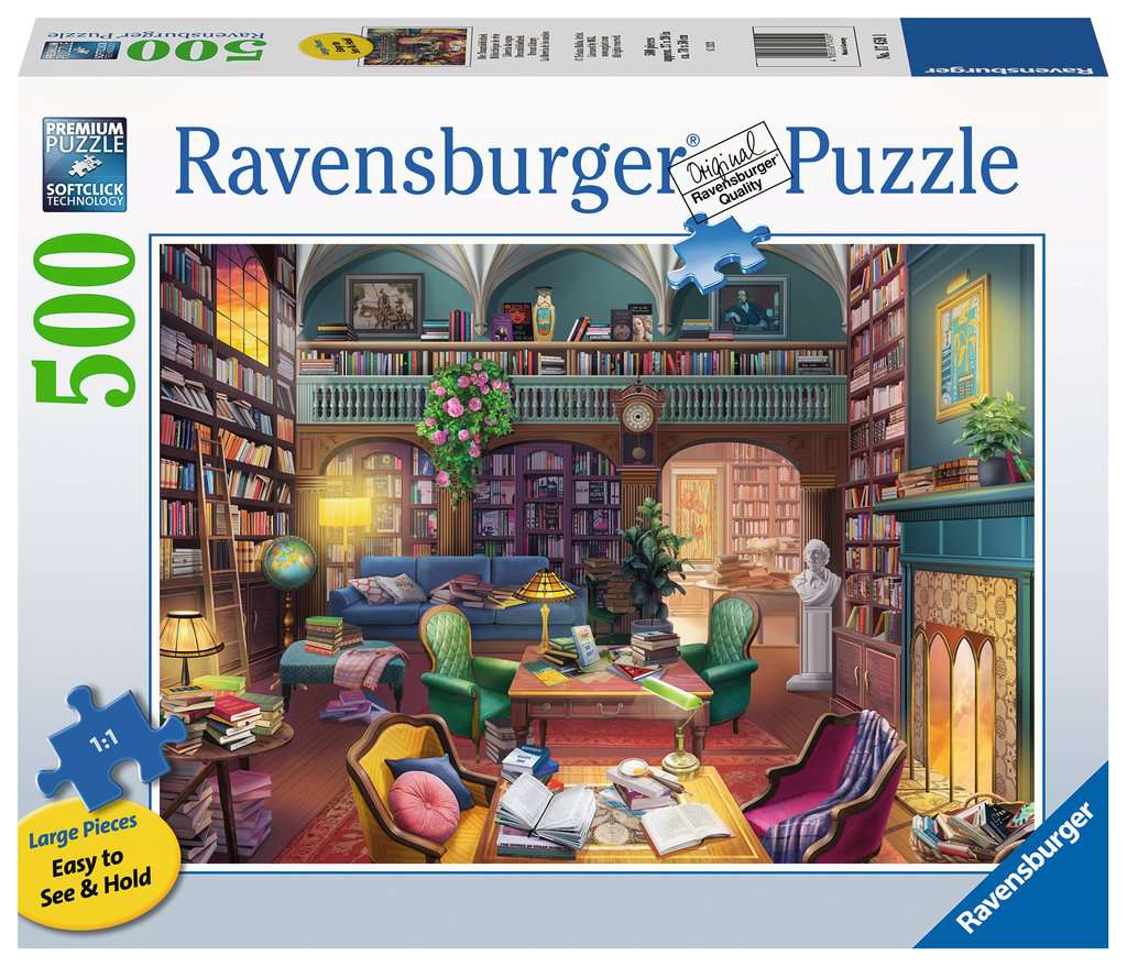 Library Puzzle Prontable Dream Library 500-Piece Jigsaw Puzzle by Ravensburger | EurekaPuzzles