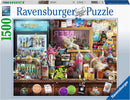 Craft Beer Bonanza Jigsaw Puzzle by Ravensburger features a vibrant collage of beer-themed items, including colorful beer labels, a fridge stocked with drinks, and playful illustrations like a whimsical horse. This 1500-piece puzzle invites beer enthusiasts and puzzle lovers alike to enjoy an engaging and delightful experience as they piece together an exciting celebration of craft beer culture.