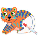 Colorful and playful 'Paint with Water Animals' DIY set by DJECO, featuring a cute orange and blue cat illustration. Includes a water brush for painting.