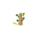 The Tropik Tropical Lace Up Tree by Janod is a colorful wooden toy designed for young children. It features a tree trunk with vibrant leaves and two playful snakes that can be laced through various holes. This engaging and educational activity enhances fine motor skills and hand-eye coordination, making it perfect for creative play.