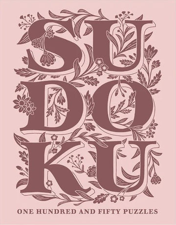 The cover of a vintage Sudoku book featuring elegant floral designs, with the word 'SUDOKU' prominently displayed in large, bold letters. Below it, the text reads 'One Hundred and Fifty Puzzles', indicating a collection of puzzles for enthusiasts.
