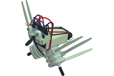 Varikabi Robotic Critter in purple featuring intricate wiring and mechanical parts. The DIY kit allows users to build their own robotic bird, showcasing creativity and engineering skills.