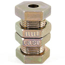The Cast Nutcase by Hanayama is a unique mechanical puzzle designed to challenge and engage the mind. It features a textured, metallic appearance with hexagonal nuts stacked together, displaying the words 'nut' and 'case' intricately engraved on the sides. The puzzle's compact size makes it a perfect addition to any collection or a thoughtful gift for puzzle enthusiasts.