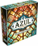 Azul: Stained Glass of Sintra board game box from NEXT MOVE GAMES, featuring a vibrant stained glass design with intricate patterns and the title prominently displayed.