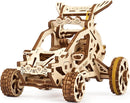 The Ugears 3D Mini Desert Buggy is a detailed DIY kit made from high-quality plywood. It features an intricately designed frame, realistic wheels, and a rugged look, perfect for creative building enthusiasts. Ideal for individuals and families, this engaging model brings the excitement of construction to your tabletop.