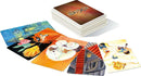 Dixit: Odyssey game by Asmodee featuring beautifully illustrated cards spread out. The stack of cards shows unique artwork that inspires storytelling and creativity.