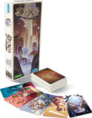 Dixit: Revelations board game by Asmodee, featuring unique illustration cards. The box prominently displays the name 'Dixit: Revelations' with artistic designs surrounding it. Several illustrated cards are spread out in front of the box, showcasing whimsical and abstract art styles. This engaging game fosters creativity and storytelling among players.