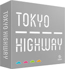 The Tokyo Highway game by Itten features a sleek, modern box design in grey. The title is prominently displayed in bold white letters with vibrant colored car icons at the bottom, representing fun and strategy in gameplay. Perfect for family game nights or gatherings.