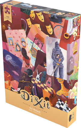 The Red MishMash jigsaw puzzle by Asmodee features a vibrant and whimsical collection of colorful images, including various characters and scenes, displayed on the puzzle box. It contains 1000 intricately designed puzzle pieces that promise hours of creative fun and engagement for puzzle enthusiasts and families alike.