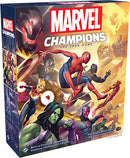 Marvel Champions LCG: Core Set game box featuring iconic Marvel superheroes such as Spider-Man, Hulk, and others ready for cooperative gameplay. The colorful artwork highlights epic battles and teamwork in this exciting card game designed for 1-4 players.