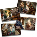 Mysterium game by Libellud featuring intriguing character cards. Each card showcases unique characters with distinct expressions and props, set against a vintage backdrop filled with clues and mysteries to solve.