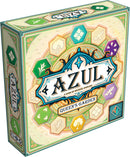 The box of 'Azul: Queen's Garden' by NEXT MOVE GAMES. The design features intricate and colorful patterns, with hexagonal shapes representing flowers, trees, and other garden elements. The title 'AZUL' is prominently displayed at the top, and 'QUEEN'S GARDEN' is featured at the center of the box. The overall aesthetic is vibrant and engaging, appealing to enthusiasts of board games.