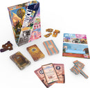 Unlock! Kids board game by Space Cowboys. The colorful box features vibrant artwork, surrounded by various playing cards, tokens, and a game guide. Perfect for young players, it invites adventure and problem-solving.