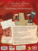 Sherlock Holmes Consulting Detective: Jack the Ripper & West End Adventures game by Asmodee. Features a colorful game board, cards, and character illustrations. Engaging for mystery enthusiasts.