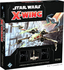 Star Wars X-Wing Core Set box featuring the iconic X-Wing starfighter and TIE fighters. This miniature game allows players to engage in tactical space battles with detailed miniatures and strategic gameplay mechanics. The box showcases vibrant artwork highlighting the sci-fi theme and conflicts from the beloved Star Wars franchise.