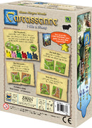 The Carcassonne: Expansion 9 – Hills & Sheep game box showcasing its components including sheep tokens, hill and vineyard tiles, highlighting that this expansion requires the base game. Features logos for Z-Man Games and playing time of approximately 10 minutes.